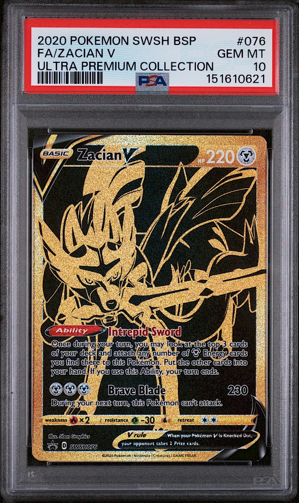 Zacian V (PSA 10) - SWSH076 (Sword & Shield Promo)