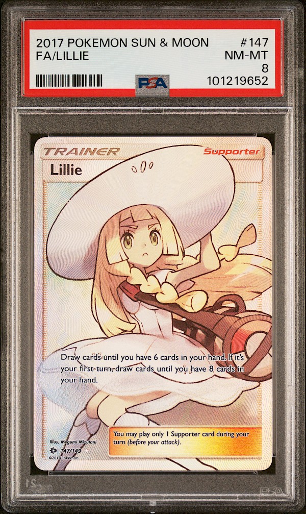 Lillie (PSA 8) - 147/149 (Sun & Moon Base Set)